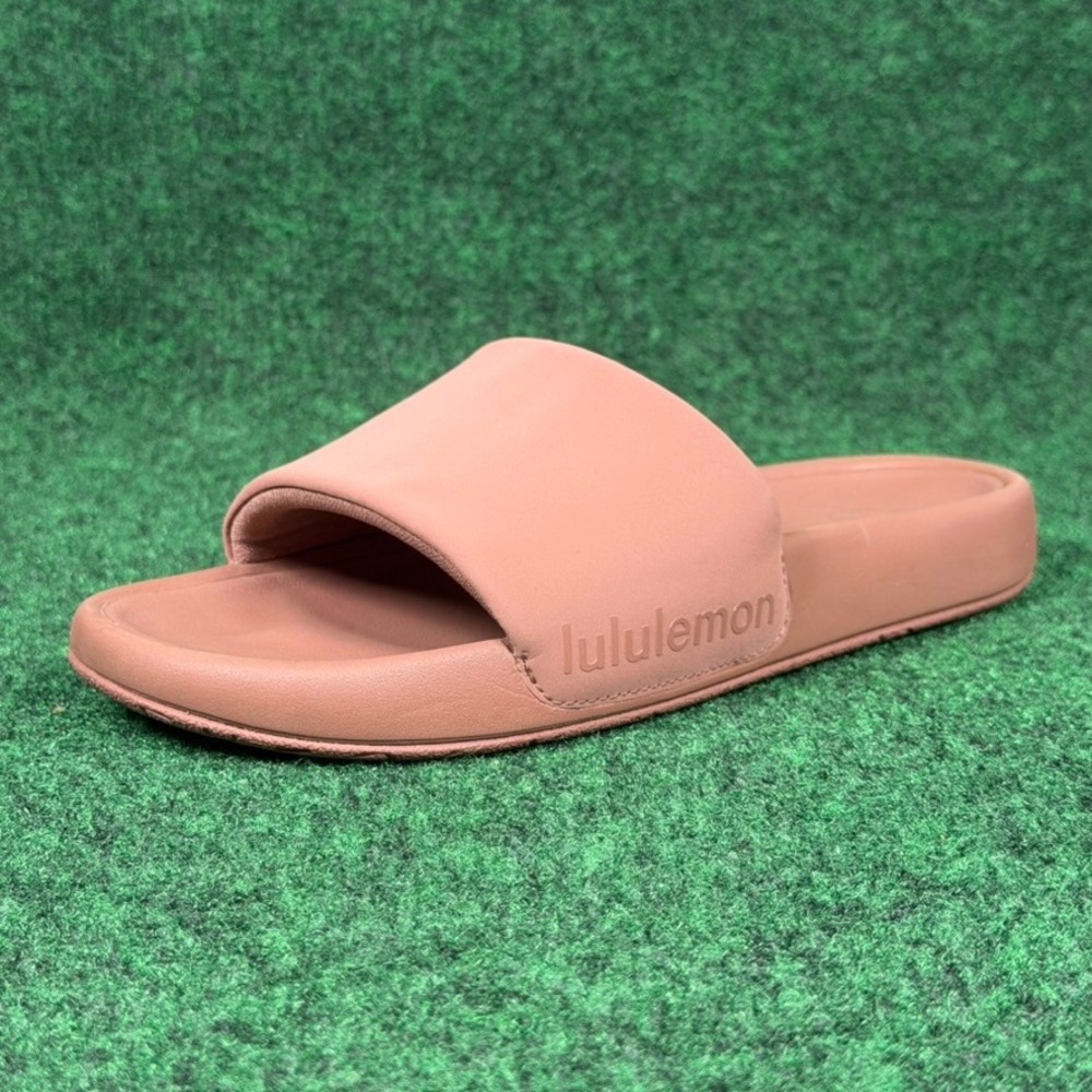 Lululemon Restfeel Slide Cacao Pink Brown Sandals Women 5 Slip On Slides LW9FLQS
